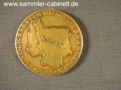 NSDAP - Med. - ' Deutsch ist die Saar ' - in Bronze - ...
