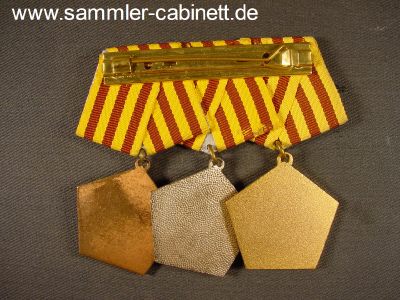 Bandspange DDR Auflage Kampforden Schwerter bronze mit Bandstück i542 