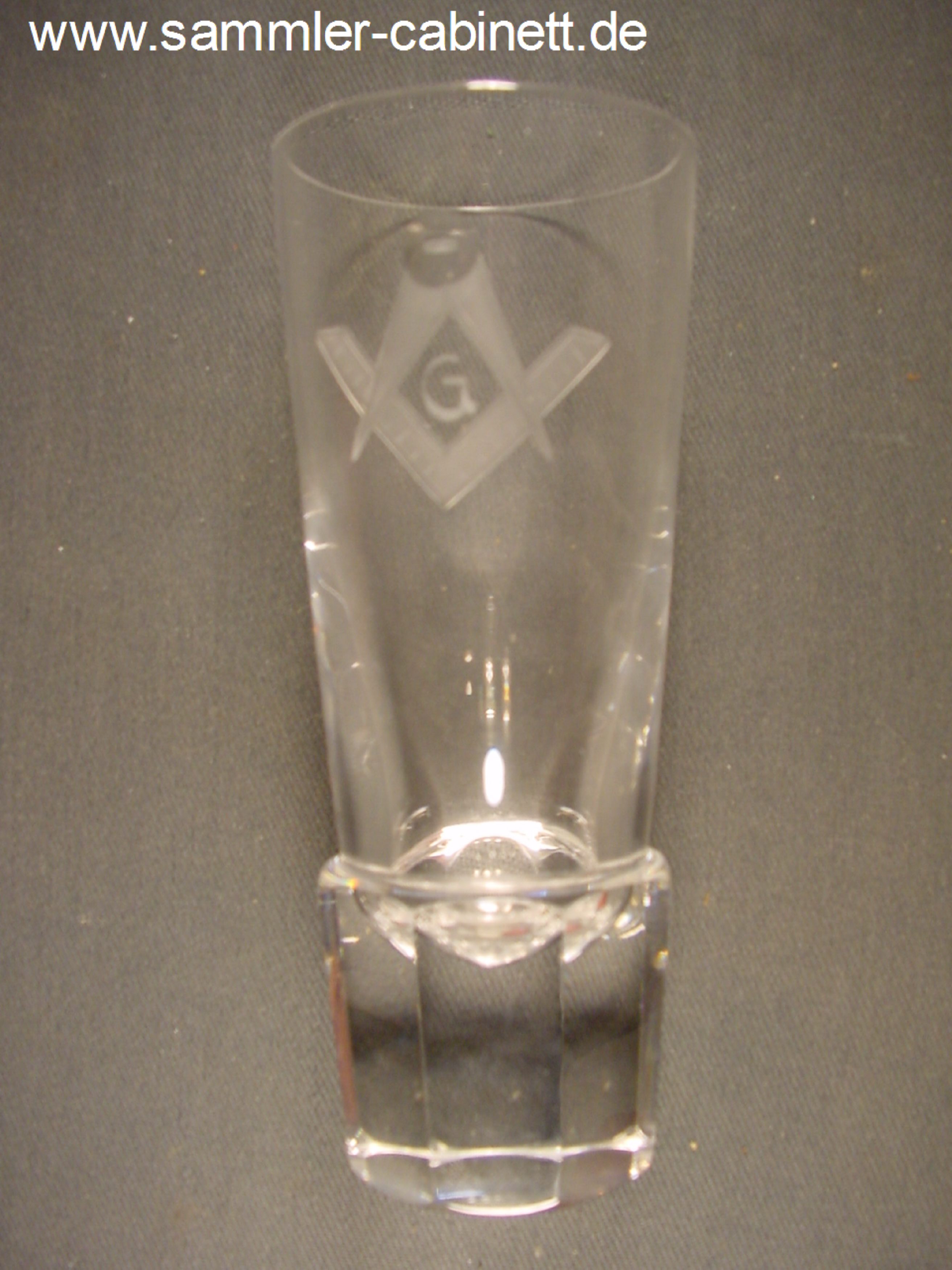 Freimaurer - Kanone - schweres Kristallglas mit sehr...