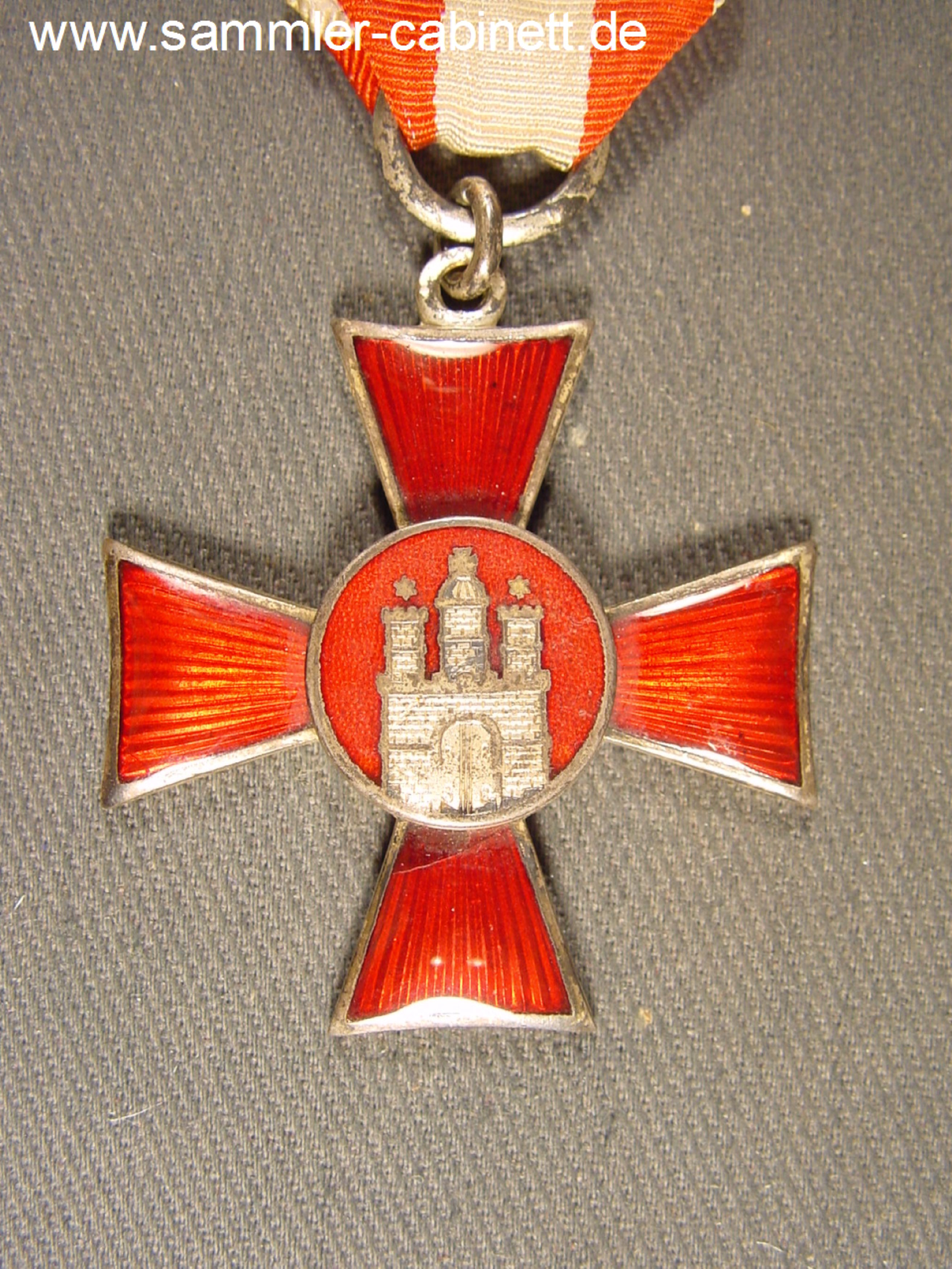Hanseatenkreuz Hamburg - 1914 -18 - versilbert,...