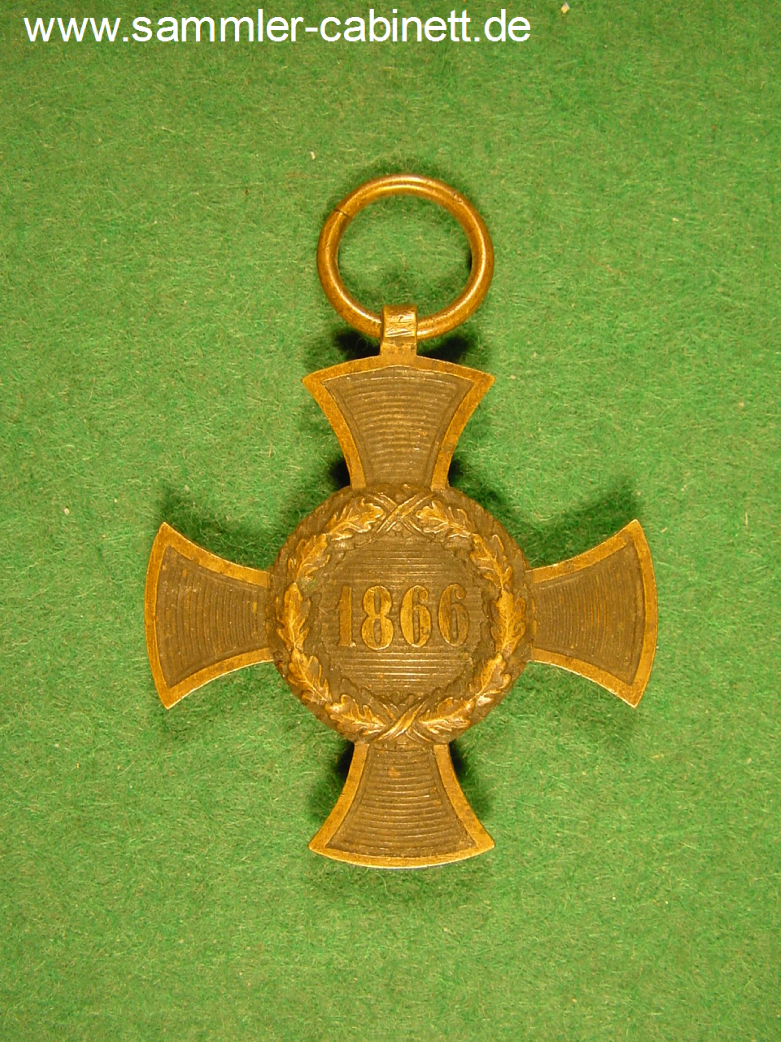 Militär - Denkzeichen 1866 - Bronze - ohne Band. 1-2