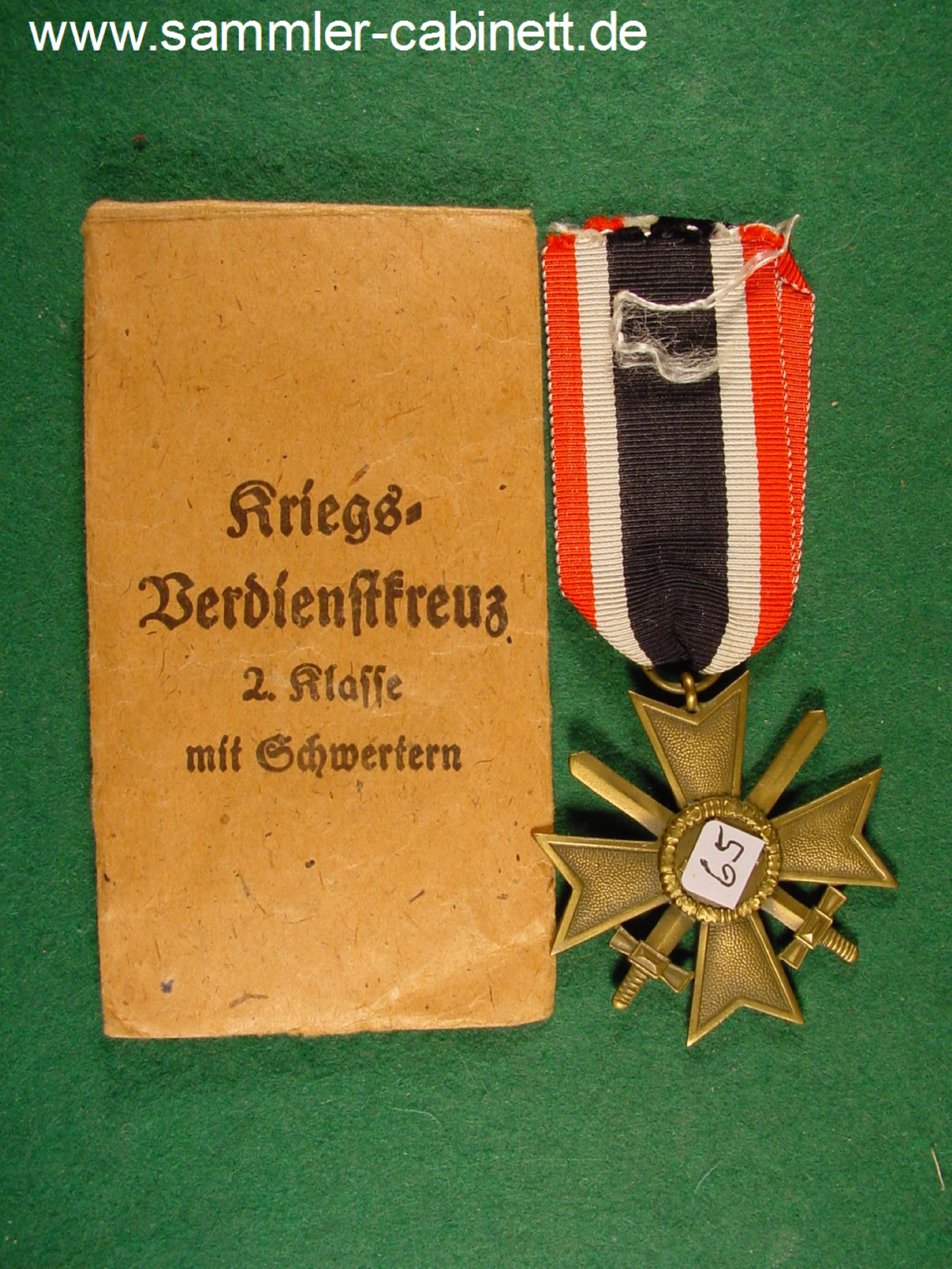 Kriegsverdienstkreuz 1939 - Kreuz der 2. Kl. - Bronze, im...