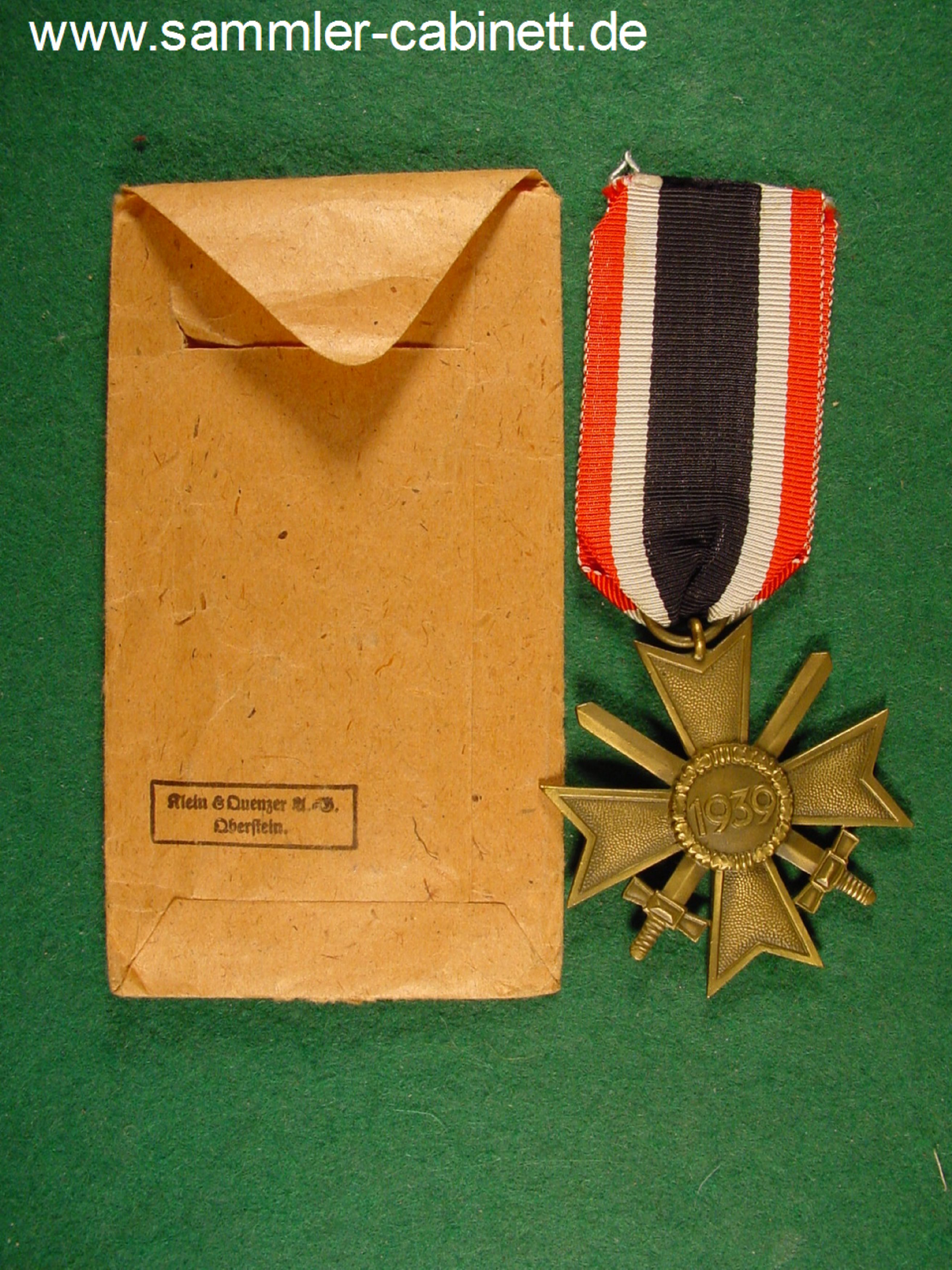 Kriegsverdienstkreuz 1939 - Kreuz der 2. Kl. - Bronze, im...