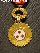 Rep. - Civilverdienstorden - Offizierskreuz - vergoldet, teils emailliert, am Band. 2