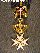 Malteser Orden - Halskreuz der Konventualkaplane - vergoldet, emailliert,
