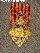 Feuerwehr - Ehrenzeichen für 25 Jahre - 1886 - 1912 - vergoldet, teils email-