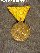 Centenarmed.  - Bronze vergoldet, am Dreiecksband mit Tragenadel. 2