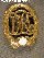 Reichssportabz. DRL mit Hakenkreuz in Bronze - Buntmetall - bronziert, rück-