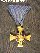 Kronen Orden - Kreuz der 4. Kl. - 2. Modell, vergoldet und teils emailliert, am