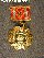 Medaille für Auszeichnung im militärischem Dienst - 1. Kl. - vergoldet, an Band-