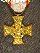 Kriegsverdienstkreuz 2. Kl. - Bronze - vergoldet, am neueren Nichtkämpferband,