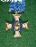 Kronen Orden - Kreuz der 3. Kl. - letztes Modell, GOLD - emailliert, hohl gefertigt,