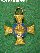 Kronen Orden - Kreuz der 4. Kl. - letztes Modell, vergoldet, teils  - emailliert,